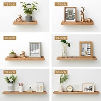 OAKERLAND 80 cm tölgy fali polc, lebegő fapolc otthonhoz, irodához, hálóhoz, nappalihoz 4