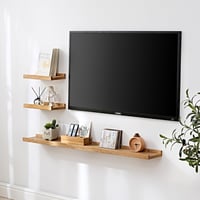 OAKERLAND 80 cm tölgy fali polc, lebegő fapolc otthonhoz, irodához, hálóhoz, nappalihoz 5