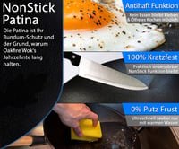 Liatinová panvica wok Oakfire s drevenou rukoväťou, 31 cm 4