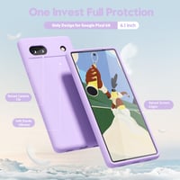 Silikónový kryt Oakxco pre Google Pixel 6A s ochranou fotoaparátu, tenké matné TPU ochranné puzdro pre dievčatá, nárazuvzdorný elegantný obal na telefón, orgovánovo fialová farba 3