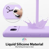 Silikónový kryt Oakxco pre Google Pixel 6A s ochranou fotoaparátu, tenké matné TPU ochranné puzdro pre dievčatá, nárazuvzdorný elegantný obal na telefón, orgovánovo fialová farba 4