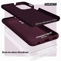 Silikónový kryt na Samsung Galaxy A23 5G oakxco s ochranou fotoaparátu, ultra tenké matné TPU puzdro pre dievčatá, jednofarebný slim bumper, bordová (Weinrot) 5
