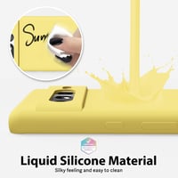 Silikónové puzdro oakxco pre Google Pixel 7 Pro s ochranou fotoaparátu, tenký gumený gélový ochranný kryt, tenké mäkké matné nárazuvzdorné elegantné puzdro pre dievčatá aj mužov, žlté 4