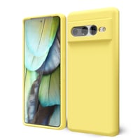 Silikónové puzdro oakxco pre Google Pixel 7 Pro s ochranou fotoaparátu, tenký gumený gélový ochranný kryt, tenké mäkké matné nárazuvzdorné elegantné puzdro pre dievčatá aj mužov, žlté 1