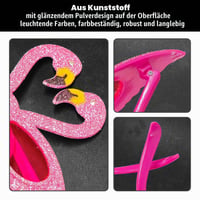 Ochelari de soare Flamingó OAOSDH 2 bucăți - Recuzită foto amuzantă, ochelari unisex la modă, decorațiuni de plajă hawaiene, pentru bărbați și femei 3