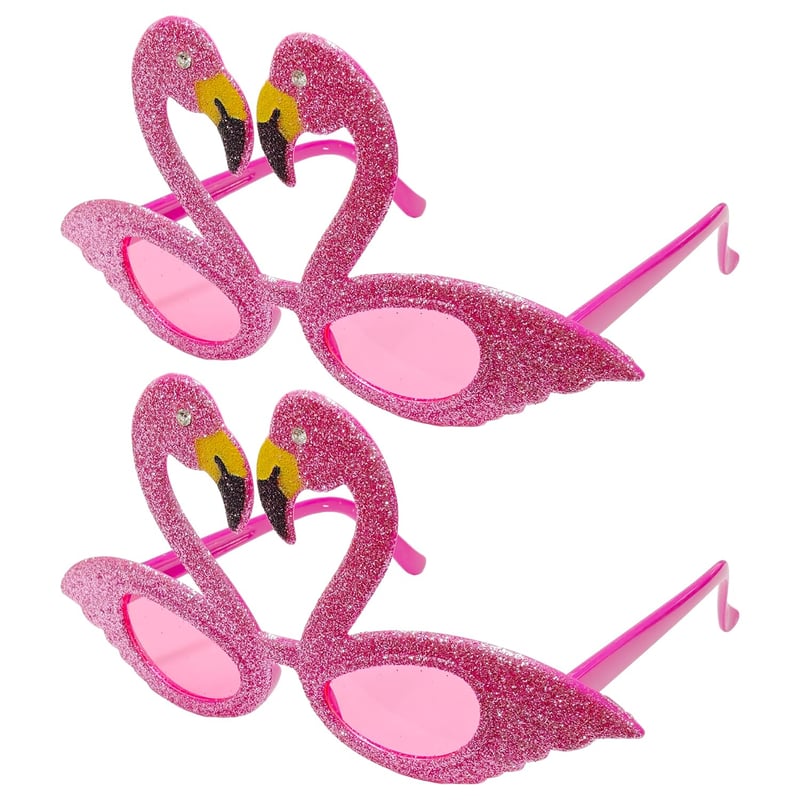 Ochelari de soare Flamingó OAOSDH 2 bucăți - Recuzită foto amuzantă, ochelari unisex la modă, decorațiuni de plajă hawaiene, pentru bărbați și femei