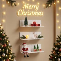 Oaprire Fali Polc Fehér 2 db Fúrás Nélkül Akril 22,9 cm 3