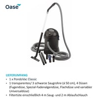 Vysávač na jazerné bahno Oase PondoVac Classic 50529, 1400 W, 3000 l/h, so 4 sacími nadstavcami pre záhradné jazierka, kúpacie jazierka, rybníky a bazény 4