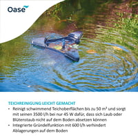 Oase SwimSkim 50 Tófelszín Skimmer 50170 - Felszíni Víztisztító Szűrő Kerti Tóhoz, max. 50 m² Vízfelülethez 2