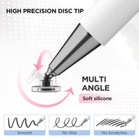 Stilou capacitiv universal OASO cu vârf disc, pentru iPad Pro/Mini/Air, iPhone, Samsung Galaxy, Switch 2, Chromebook și tabletă Fire HD, alb 5