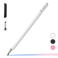 Stilou capacitiv universal OASO cu vârf disc, pentru iPad Pro/Mini/Air, iPhone, Samsung Galaxy, Switch 2, Chromebook și tabletă Fire HD, alb 1