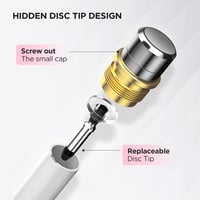 Stilou capacitiv universal OASO cu vârf disc, pentru iPad Pro/Mini/Air, iPhone, Samsung Galaxy, Switch 2, Chromebook și tabletă Fire HD, alb 3
