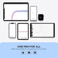 Stilou capacitiv universal OASO cu vârf disc, pentru iPad Pro/Mini/Air, iPhone, Samsung Galaxy, Switch 2, Chromebook și tabletă Fire HD, alb 2