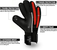 Obbsen Kapushandschuh Dupla Csuklóvédelem Ujjvédelem Gyerekek Felnőttek - 10 UK, S1 black. 4