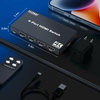 Obcxin 4K HDMI Switch 4 az 1-ben távirányítóval, Dolby Vision támogatással 6