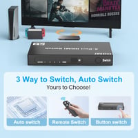 Obcxin 4K HDMI Switch 4 az 1-ben távirányítóval, Dolby Vision támogatással 2
