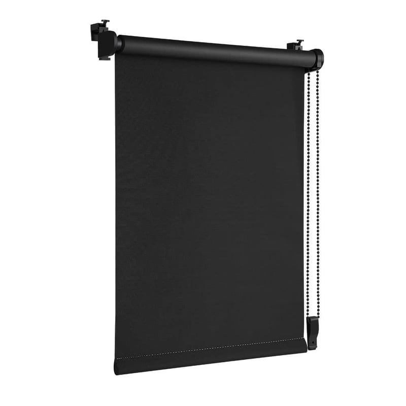 Rulou opac termoizolant OBdeco 80x160 cm (lățime material 76 cm), gri, fără găurire, certificat Oeko-TEX, protecție solară și intimitate pentru ferestre și uși