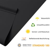 Rulou opac termoizolant OBdeco 80x160 cm (lățime material 76 cm), gri, fără găurire, certificat Oeko-TEX, protecție solară și intimitate pentru ferestre și uși 2