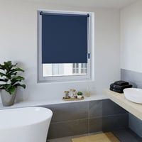 Rulou Opac Termic OBdeco 45x130 cm (Lățime material 41 cm) Albastru Închis, Fără Găurire, Standard Oeko-Tex 100, Protecție Solară pentru Ferestre și Uși 6