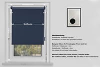 Rulou Opac Termic OBdeco 45x130 cm (Lățime material 41 cm) Albastru Închis, Fără Găurire, Standard Oeko-Tex 100, Protecție Solară pentru Ferestre și Uși 3