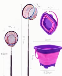 Set 2 plase de pescuit telescopice OBDKCAN, 65-175 cm, plasă pentru fluturi, plasă pentru insecte și plasă de pescuit pentru copii, pentru plajă, lac, grădină și piscină 4