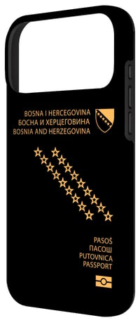 Obeezon puzdro na iPhone 17 Pro Max Hrdo bosniansky pas darček pre cestovateľov 2025 2