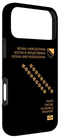 Obeezon puzdro na iPhone 17 Pro Max Hrdo bosniansky pas darček pre cestovateľov 2025 3