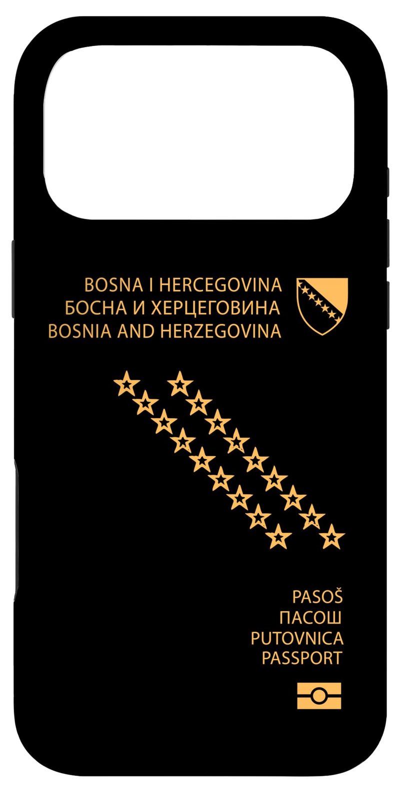 Obeezon puzdro na iPhone 17 Pro Max Hrdo bosniansky pas darček pre cestovateľov 2025