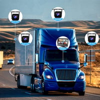 OBEST 7 Colos Tolatókamera Monitor Szett 4 Csatornás Képernyő Éjjellátó Vízálló 4