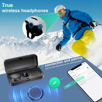 OBEST Bluetooth 5.3 Motoros Sisak Headset Vezetékmentes Fülhallgató Töltődobozzal 2