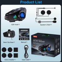 Cască moto OBEST cu headset și cameră, comunicare Bluetooth, reglabilă la 360 de grade pentru schi și drumeții 7