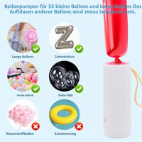 Elektrická pumpa na balóny OBEST, prenosný mini elektrický kompresor na balóny, na dekoráciu večierkov, svadieb, narodenín a podujatí 2