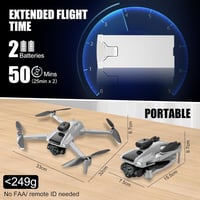 OBEST GPS Drón 4K Kamerával, 5G WiFi FPV, 4,5" Képernyő, 2 Akkumulátor, 50 Perc Repülési Idő 6