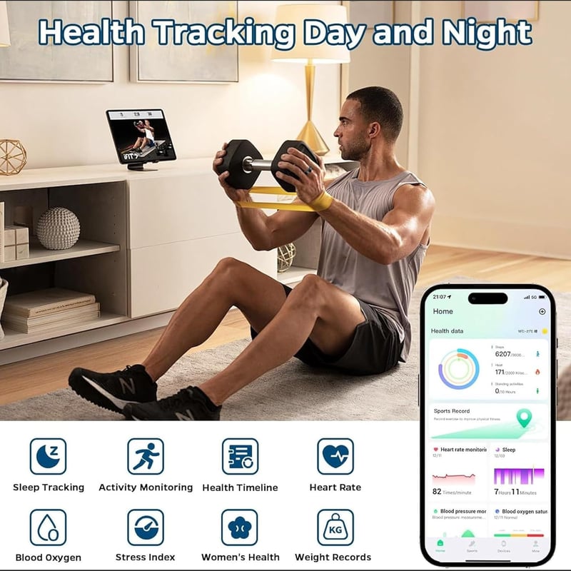 OBEST Okosgyűrű Fitness Tracker Szívritmus Véroxigén Alvásmonitor IP68 Vízálló