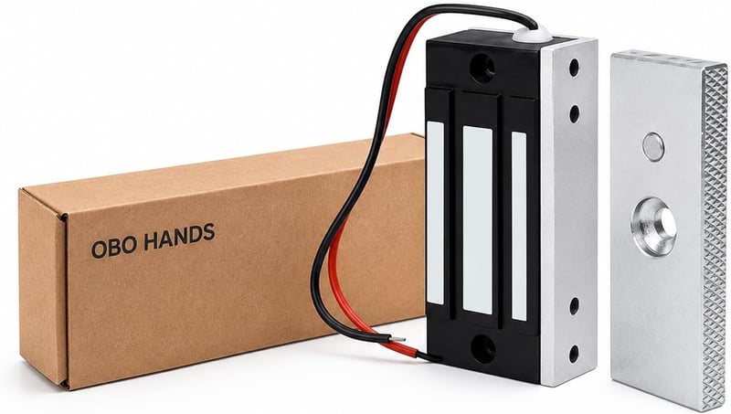 OBO HANDS 60KG 12V elektromágneses ajtózár beléptető rendszerhez, elektromos mágneses zár 132lbs