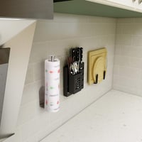 OBODING Papírtörlő Tartó Szekrény Alá, Öntapadós vagy Fúrható Falra Szerelhető Konyhai Fürdőszobai Tartó, 304 Rozsdamentes Acél, 30,6 cm, Ez 6