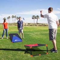 OBOVO Hordozható Cornhole Játék 8 Babzsákkal - Kültéri-Beltéri Családi Dobójáték Gyerekeknek és Felnőtteknek, Kertbe, Strandra, Kempingezésh 5