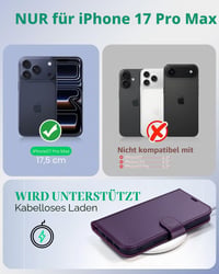 Puzdro OCASE pre iPhone 17 Pro Max (6,9 palca) – tmavofialový kryt na telefón, ochranné puzdro 2