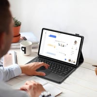 Puzdro s klávesnicou Occtingkind pre Lenovo Tab P12 TB370FU 12,7" s touchpadom, odnímateľná Bluetooth klávesnica, talianske rozloženie, USB-C, čierne 7