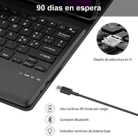 Puzdro s klávesnicou Occtingkind pre Lenovo Tab P12 TB370FU 12,7" s touchpadom, odnímateľná Bluetooth klávesnica, talianske rozloženie, USB-C, čierne 4