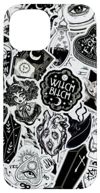 Husă iPhone 15 Occult Emo Grunge Goth Wicca Witch – Design Vrăjitoresc Gotic Mistic Wicca Grunge Magic 1