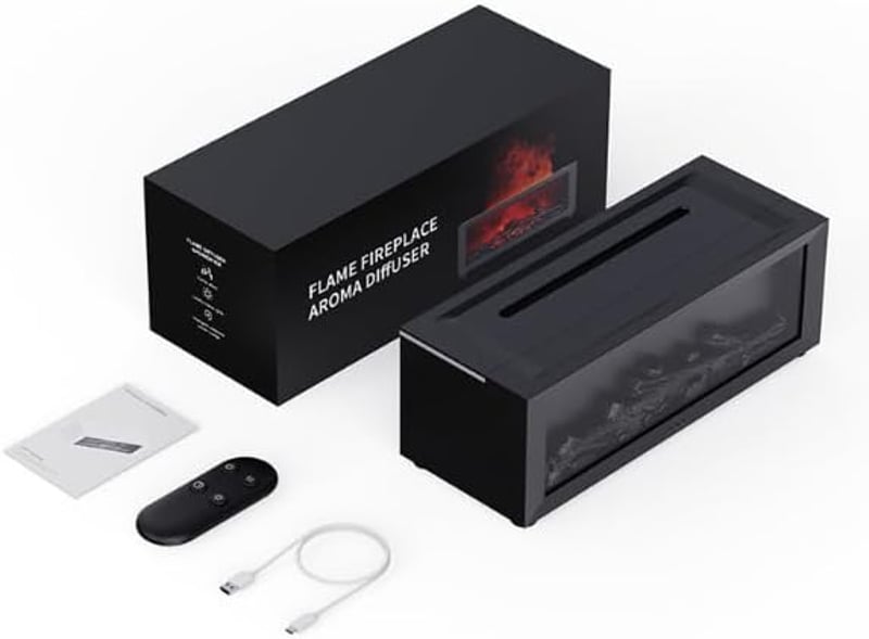 Occzin Flame Aroma Diffuser 150ml LED lánghatás 7 szín távirányító