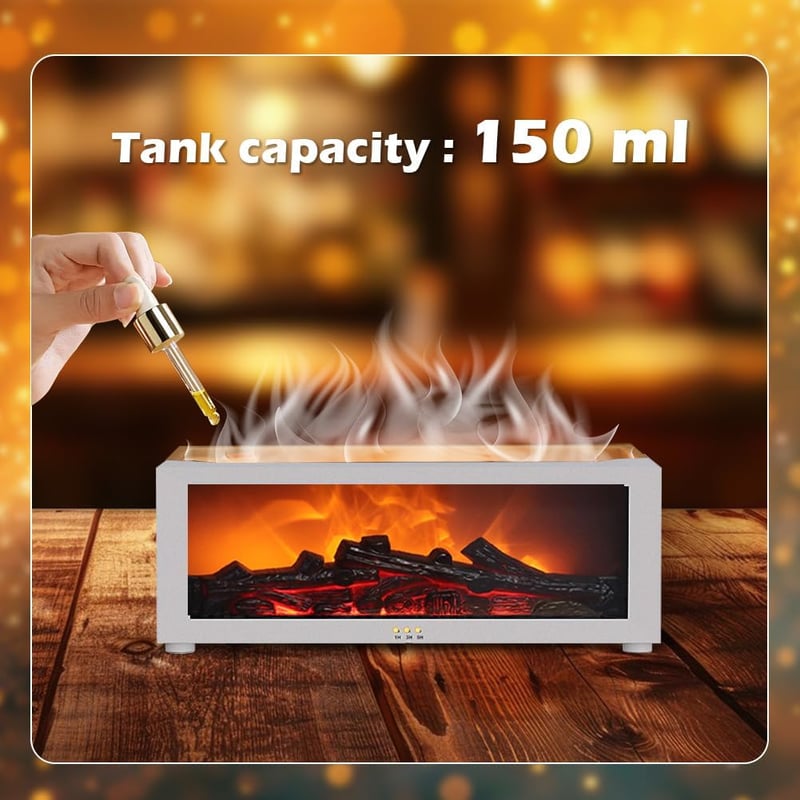 Occzin Flame Aroma Diffuser 150ml LED lánghatás 7 szín távirányító