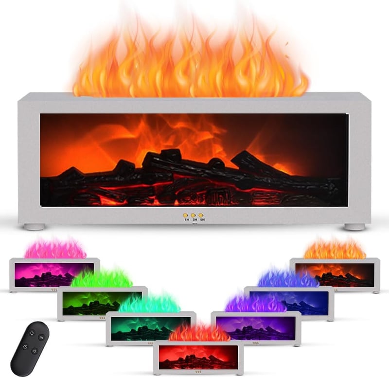 Occzin Flame Aroma Diffuser 150ml LED lánghatás 7 szín távirányító