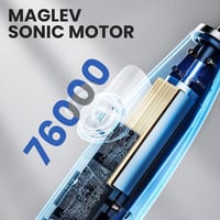 Darčeková súprava elektrickej zubnej kefky Oclean Flow – 180-dňová výdrž batérie, 6 náhradných hlavíc, cestovné puzdro, 5 režimov, vodoodolnosť IPX7, biela 7