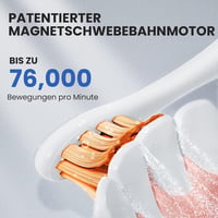 Elektrická zubná kefka Oclean Flow, sonická zubná kefka s batériou s výdržou 180 dní, 5 čistiacimi režimami, IPX7, s hlavicou DuPont, časovačom, biela 4