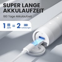 Elektrická zubná kefka Oclean Flow, sonická zubná kefka s batériou s výdržou 180 dní, 5 čistiacimi režimami, IPX7, s hlavicou DuPont, časovačom, biela 2