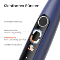 Set cadou periuță de dinți sonică Oclean X Lite albastră, 3 capete de rezervă, rezistentă la apă IPX7, 5 programe de curățare, temporizator, etui de călătorie 2