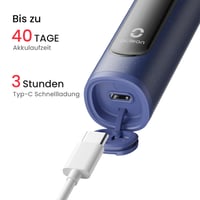 Set cadou periuță de dinți sonică Oclean X Lite albastră, 3 capete de rezervă, rezistentă la apă IPX7, 5 programe de curățare, temporizator, etui de călătorie 5