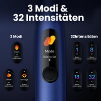 Elektrická zubná kefka Oclean X Pro, sonická zubná kefka s farebným displejom, 3 režimy čistenia, 32 úrovní intenzity, 30-dňová výdrž batérie, časovač, snímač tlaku, aplikácia, modrá 3